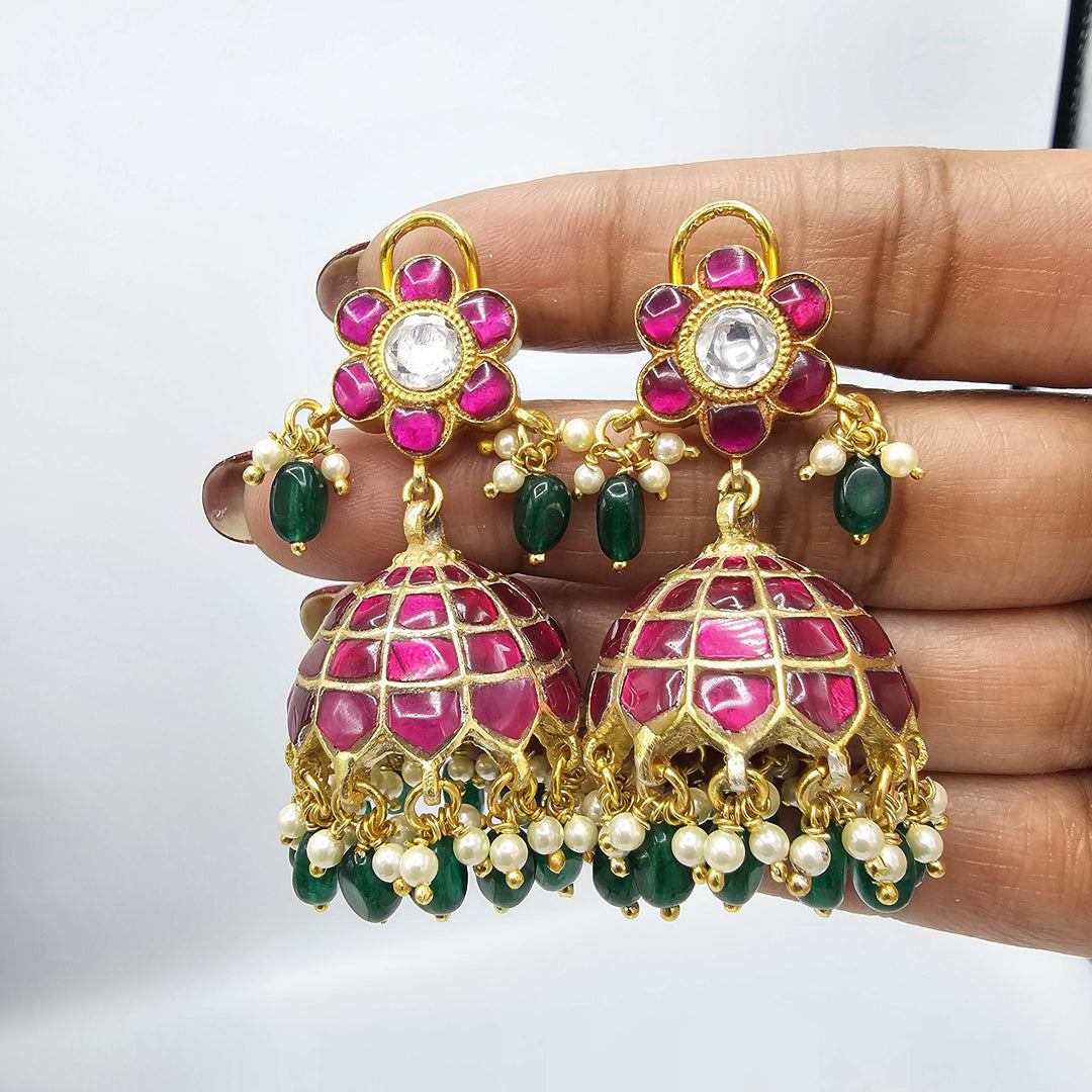 Kundan Jhumka earrings