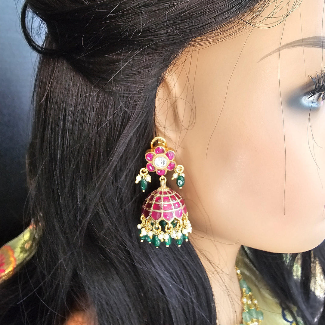 Kundan Jhumka earrings
