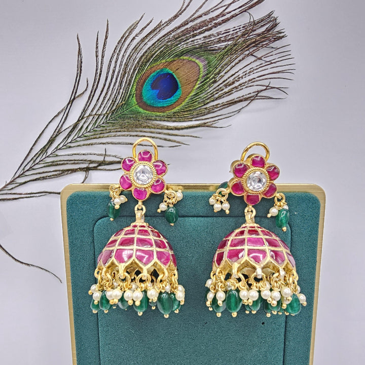 Kundan Jhumka earrings