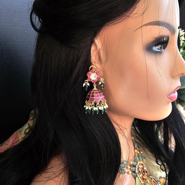 Kundan Jhumka earrings