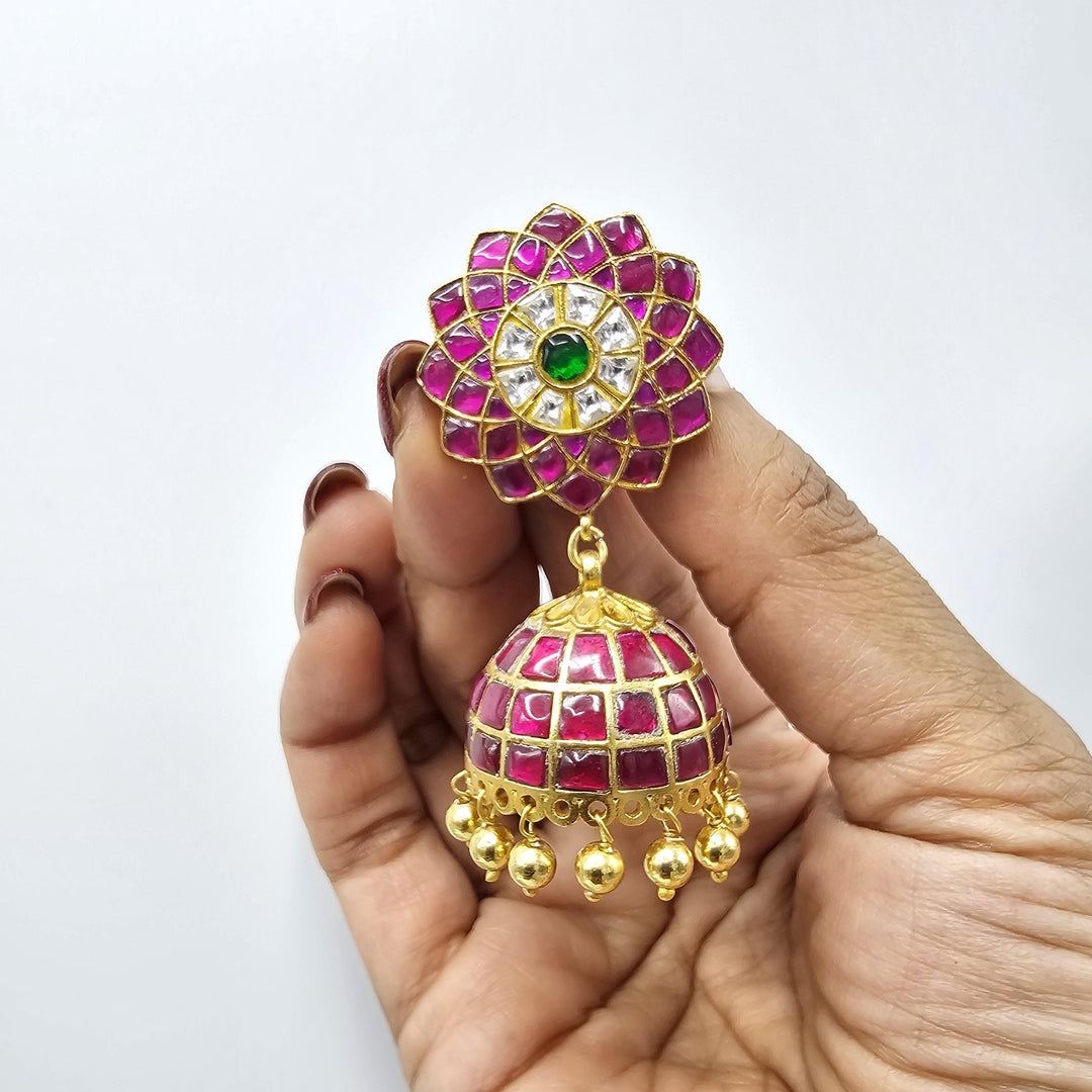 Kundan Jhumka earrings