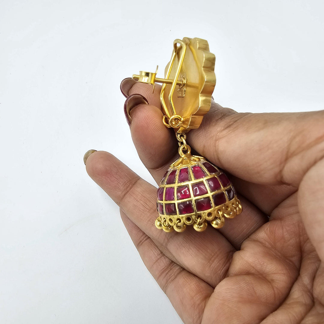 Kundan Jhumka earrings