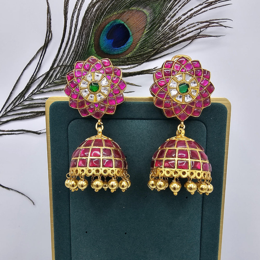Kundan Jhumka earrings