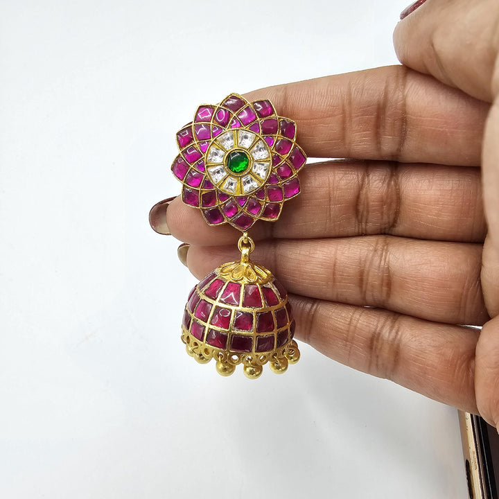 Kundan Jhumka earrings