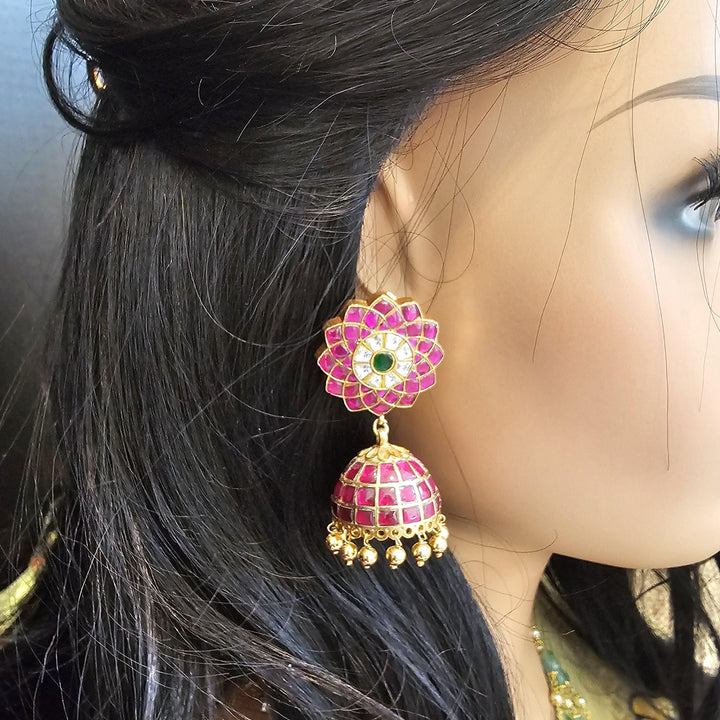 Kundan Jhumka earrings