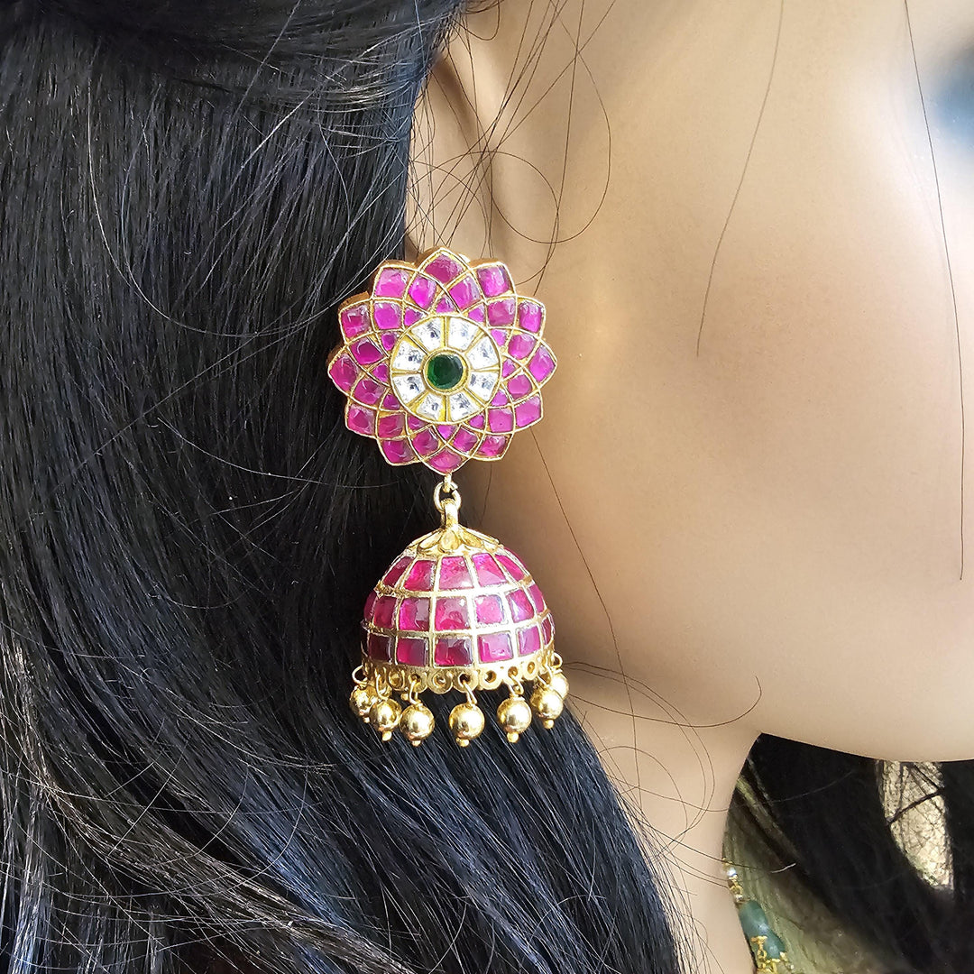 Kundan Jhumka earrings