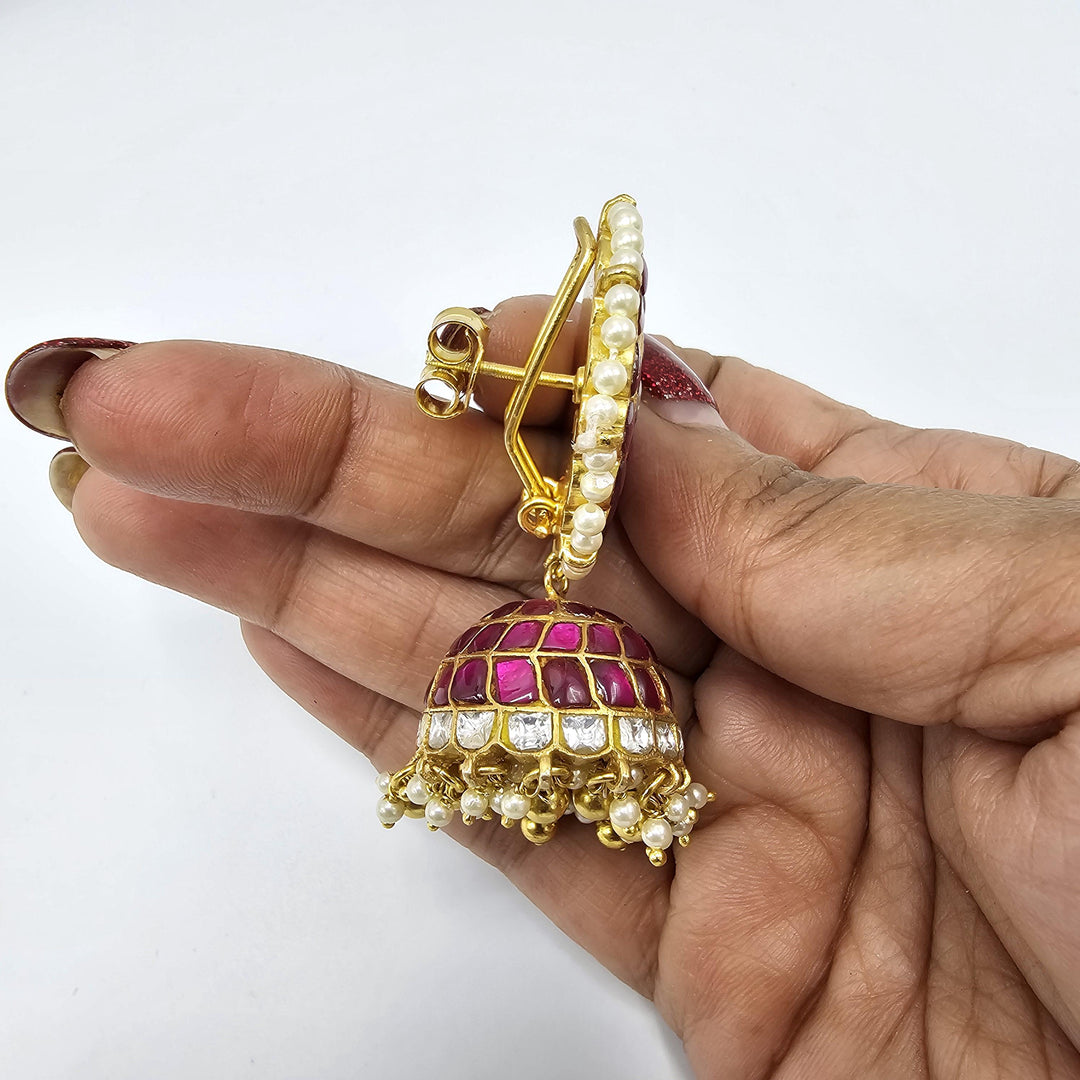 Kundan Jhumka earrings