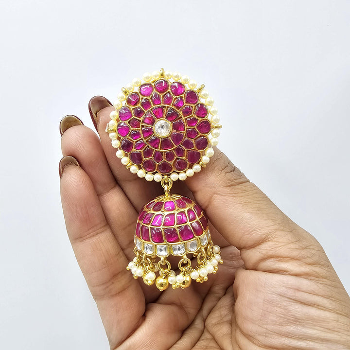 Kundan Jhumka earrings