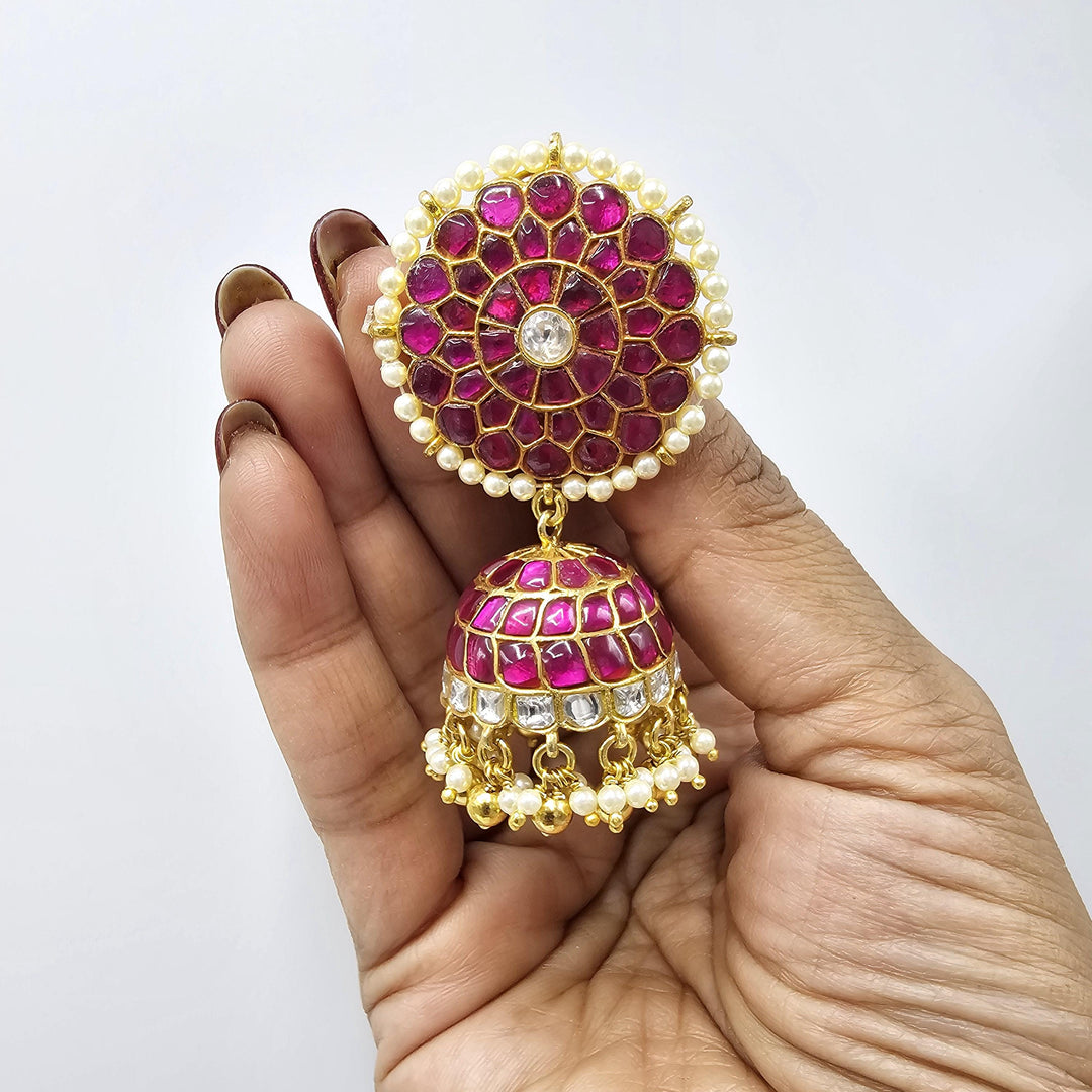 Kundan Jhumka earrings