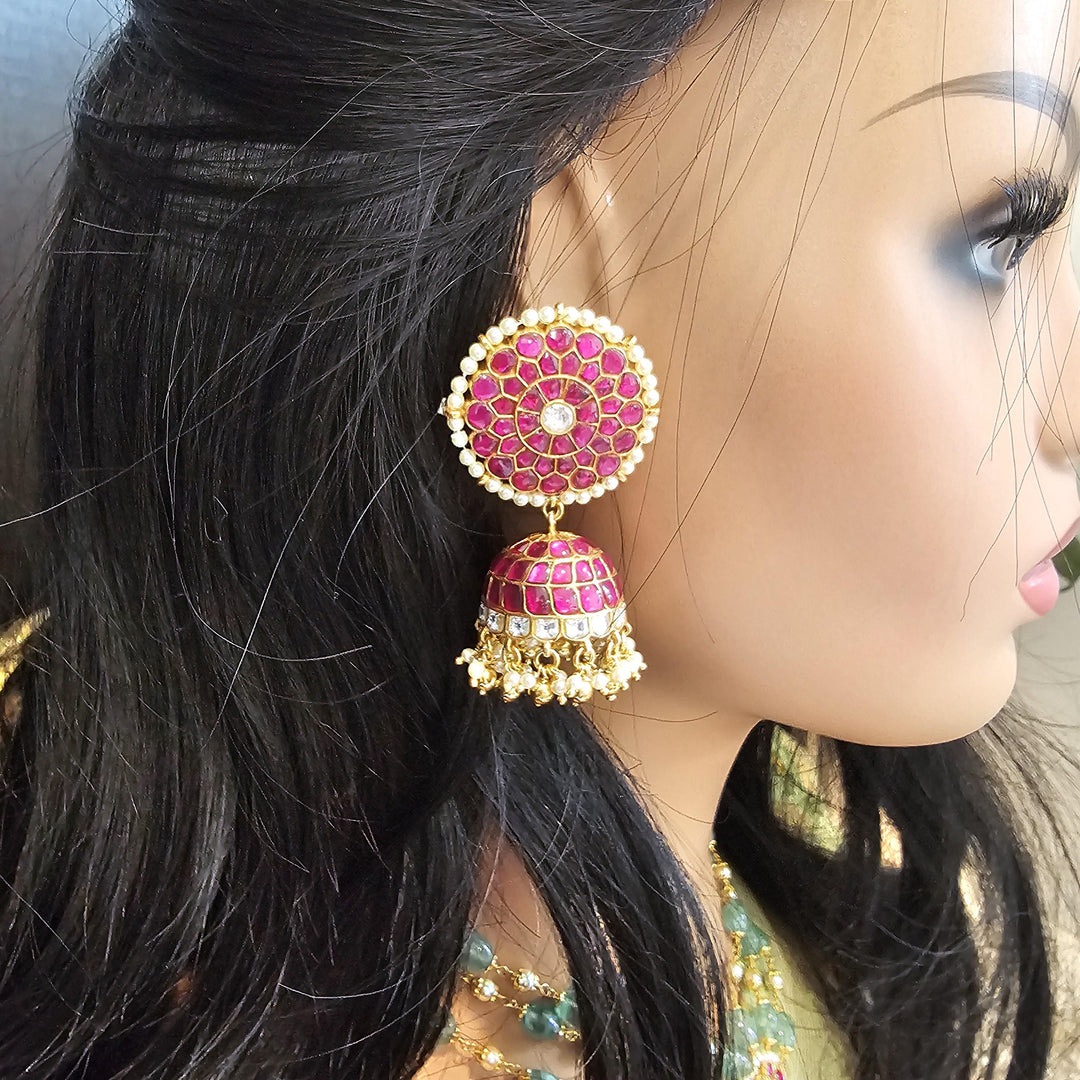 Kundan Jhumka earrings