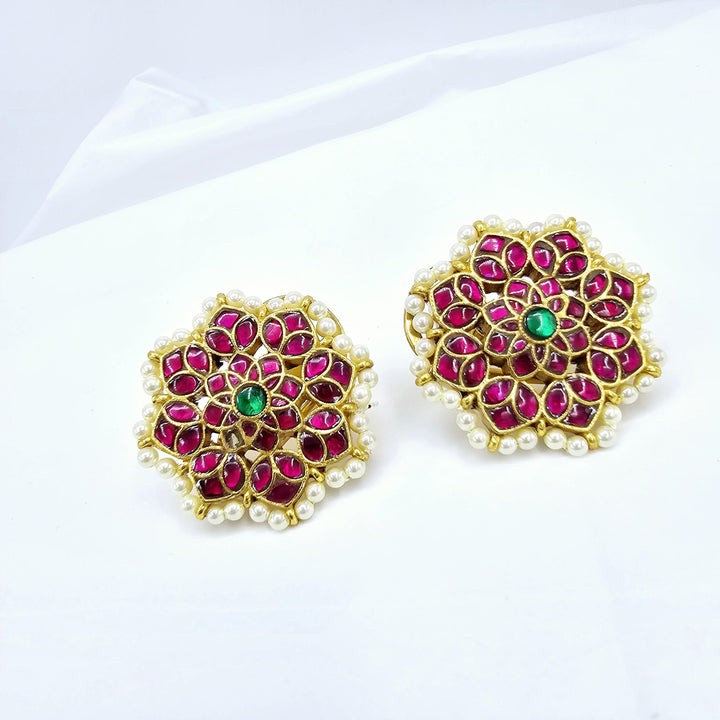 92.5 Silver Kundan Studs
