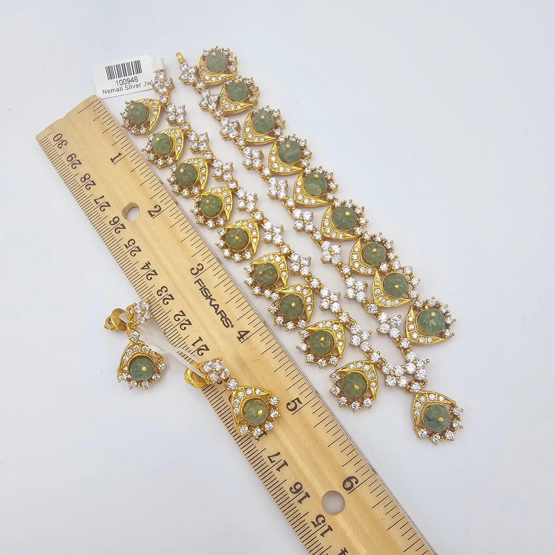 Silver Designer CZ set