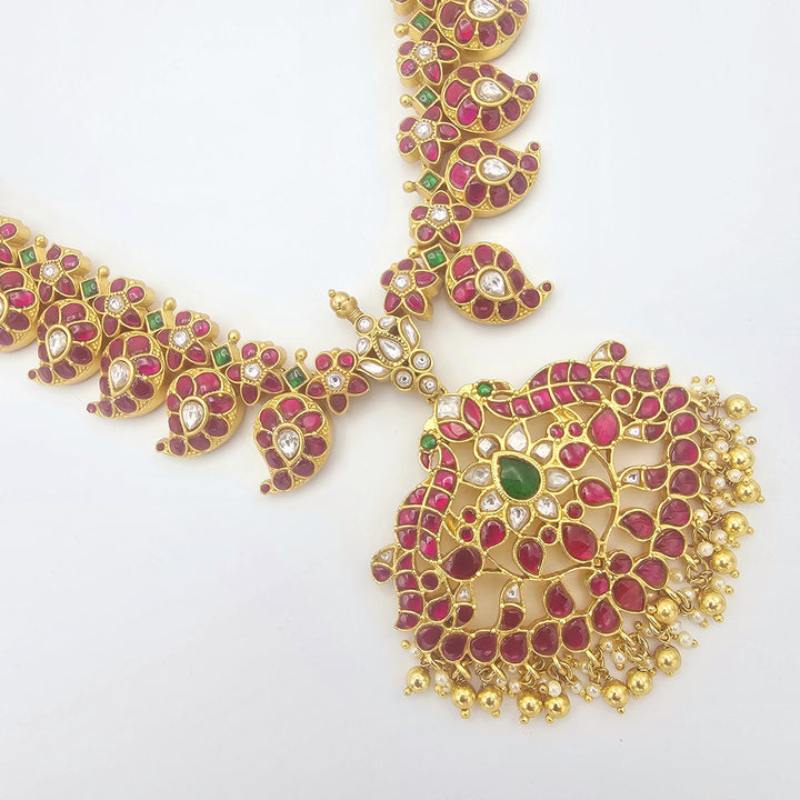 Kundan Silver Mango Mala