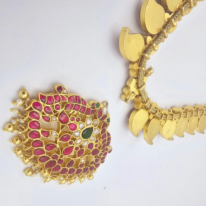 Kundan Silver Mango Mala
