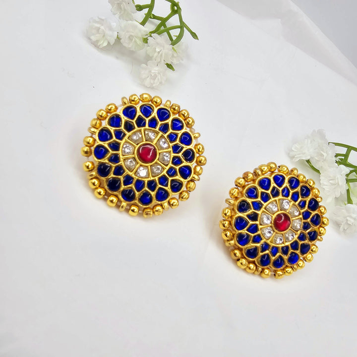 bLUE Kundan studs