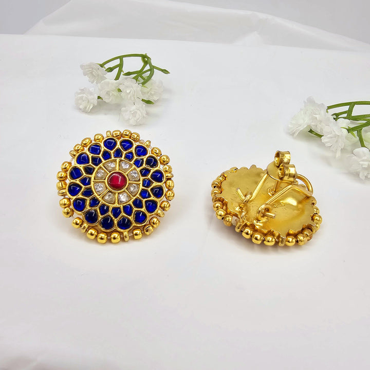 bLUE Kundan studs