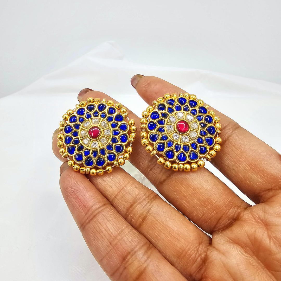 bLUE Kundan studs