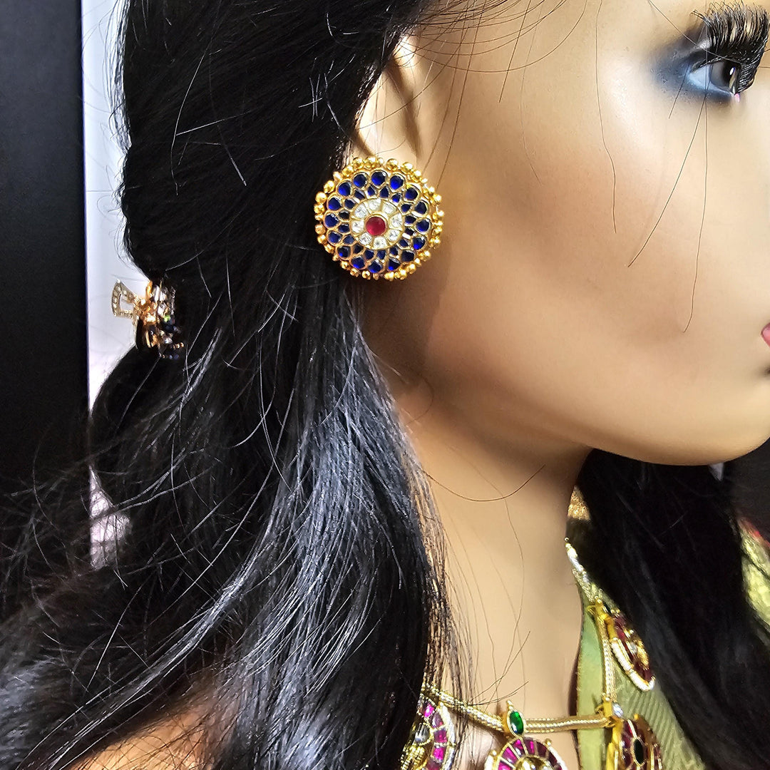 bLUE Kundan studs