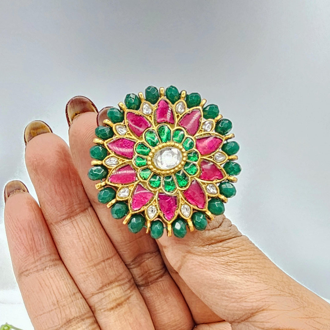 green Silver Studs