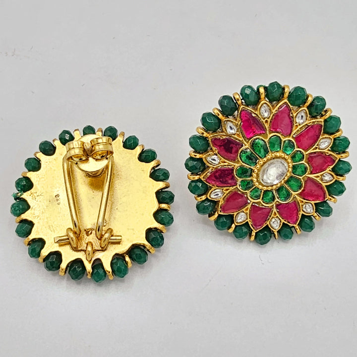 green Silver Studs