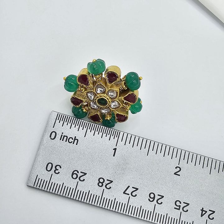 Pumpkin Kundan studs