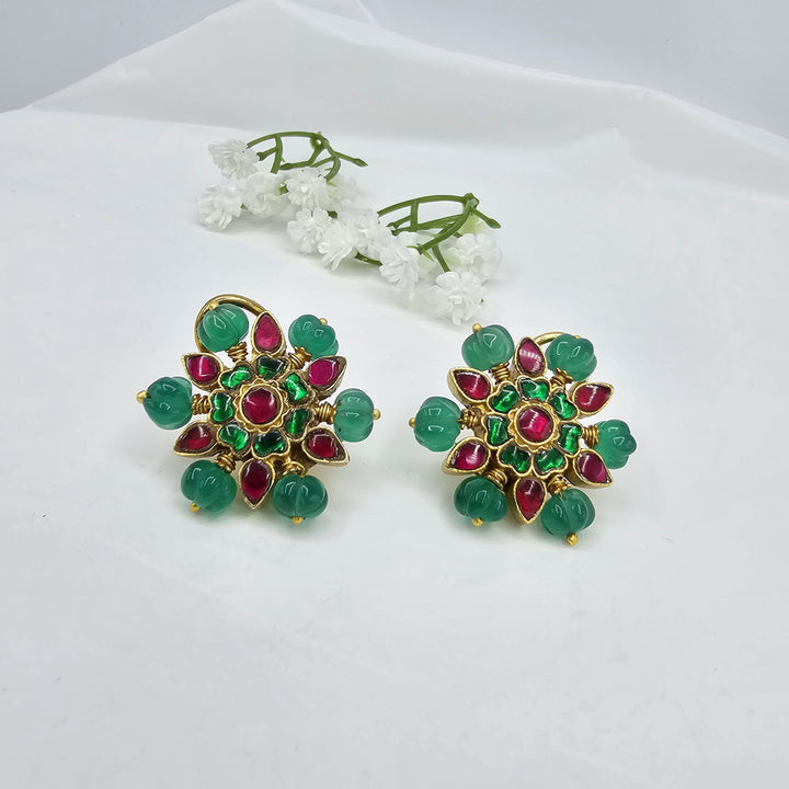 Kundan Pumpkin studs
