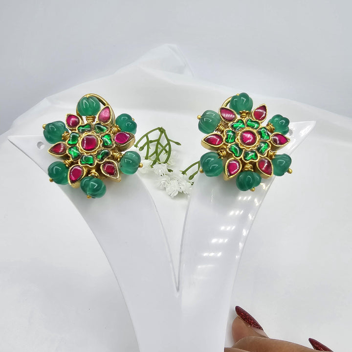 Kundan Pumpkin studs