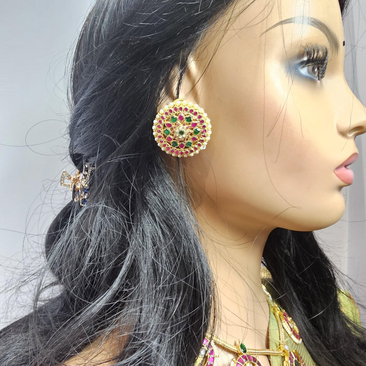 92.5 Silver Kundan studs