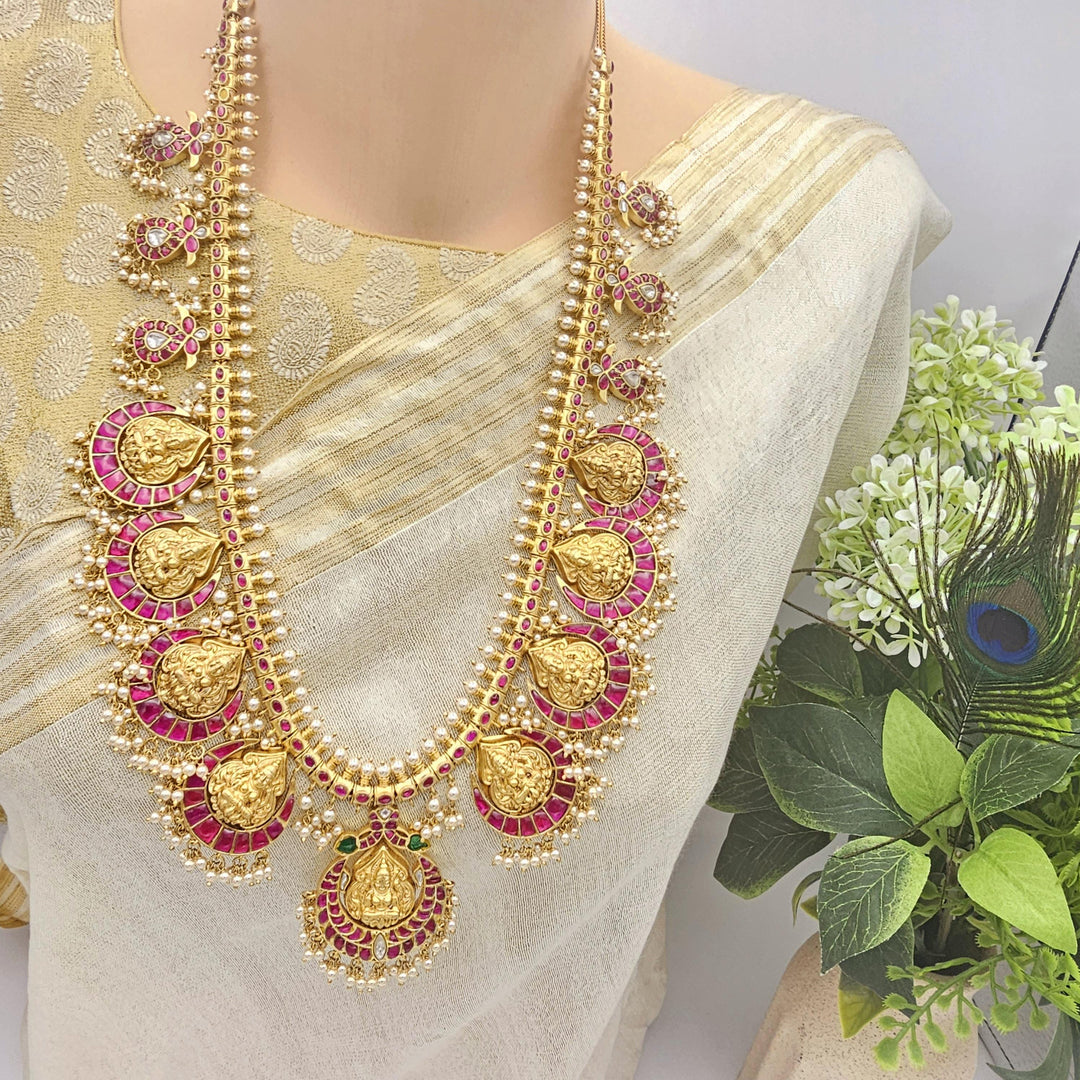 Long Kundan nakshi set