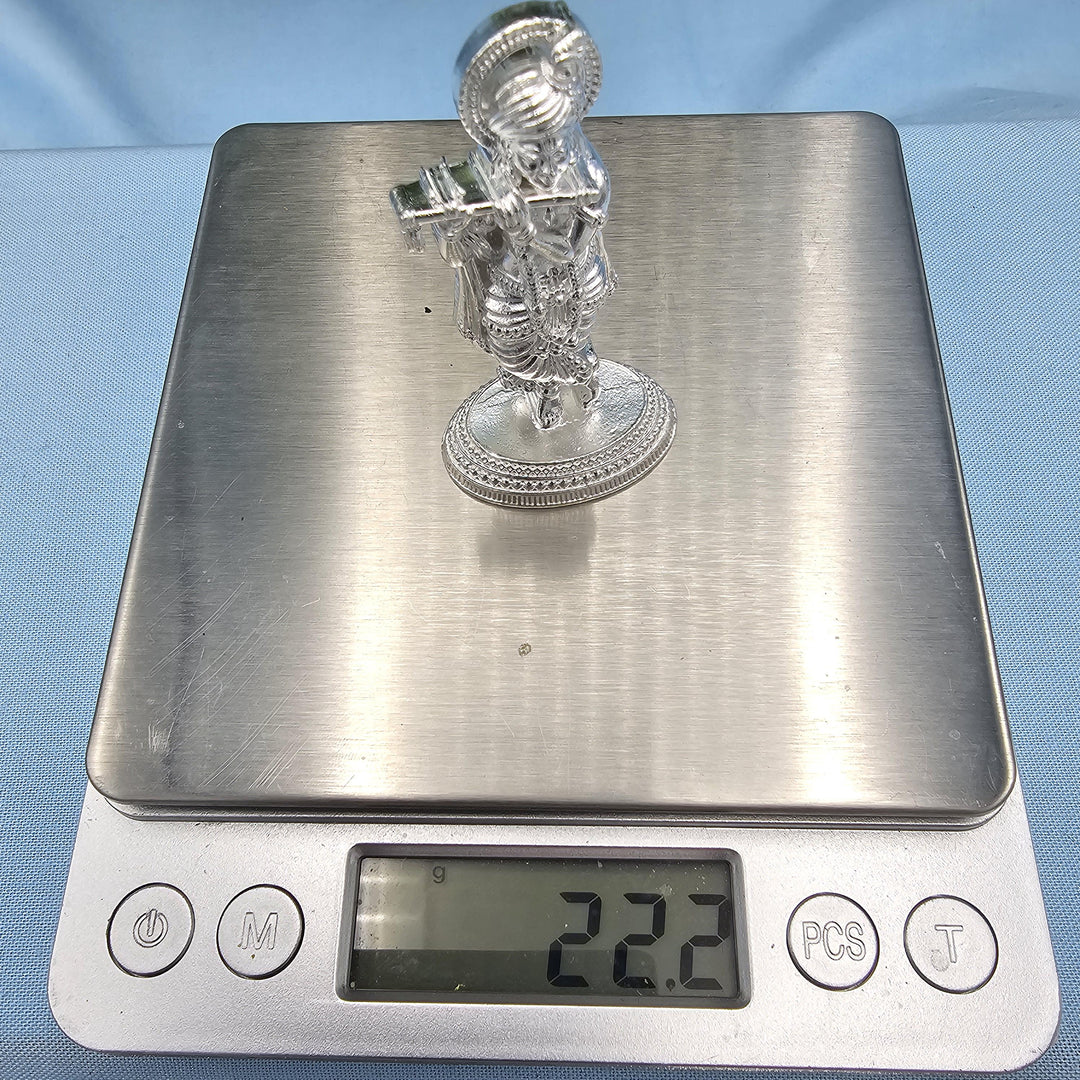 Silver Murali Krishna idol