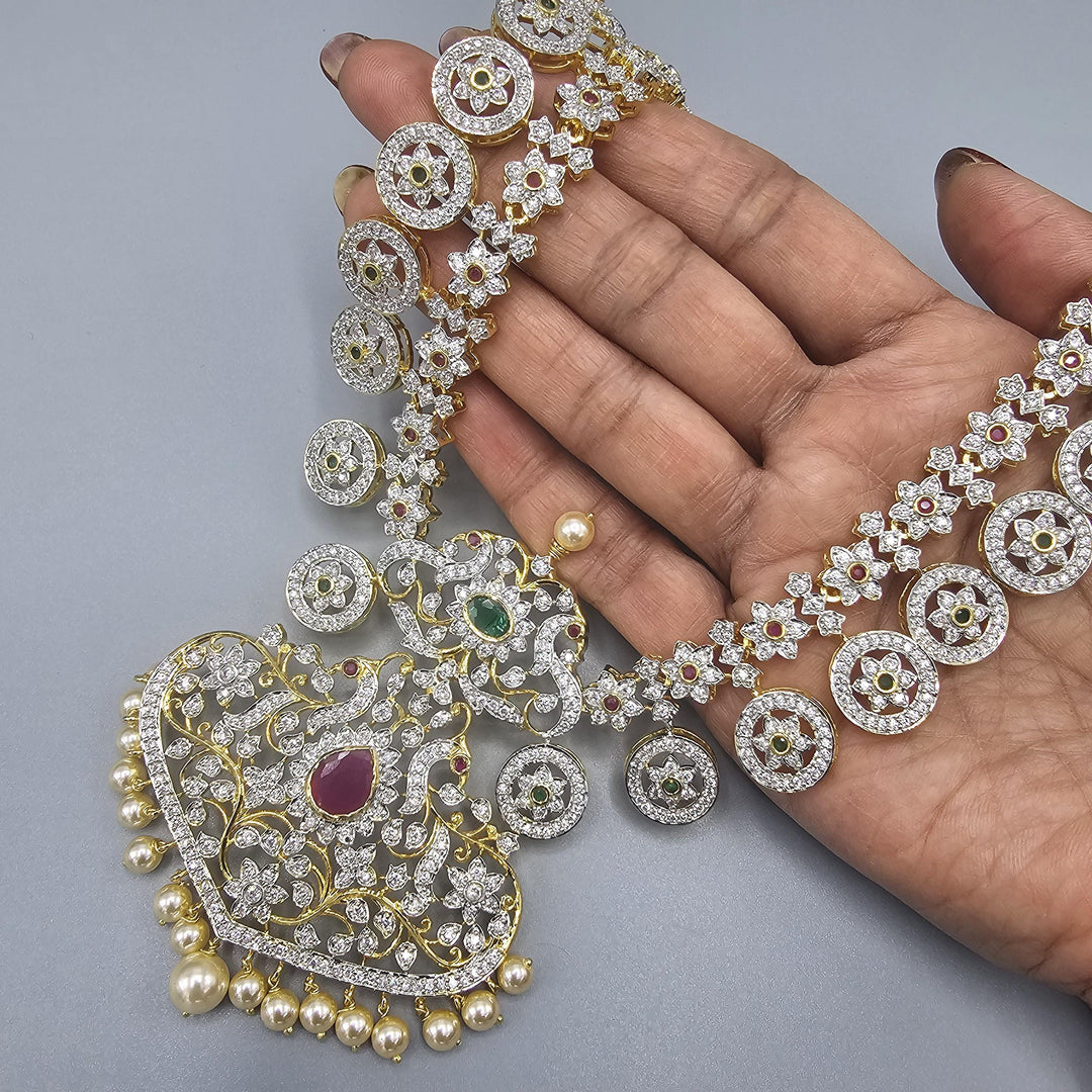 Silver bottu Mala necklace