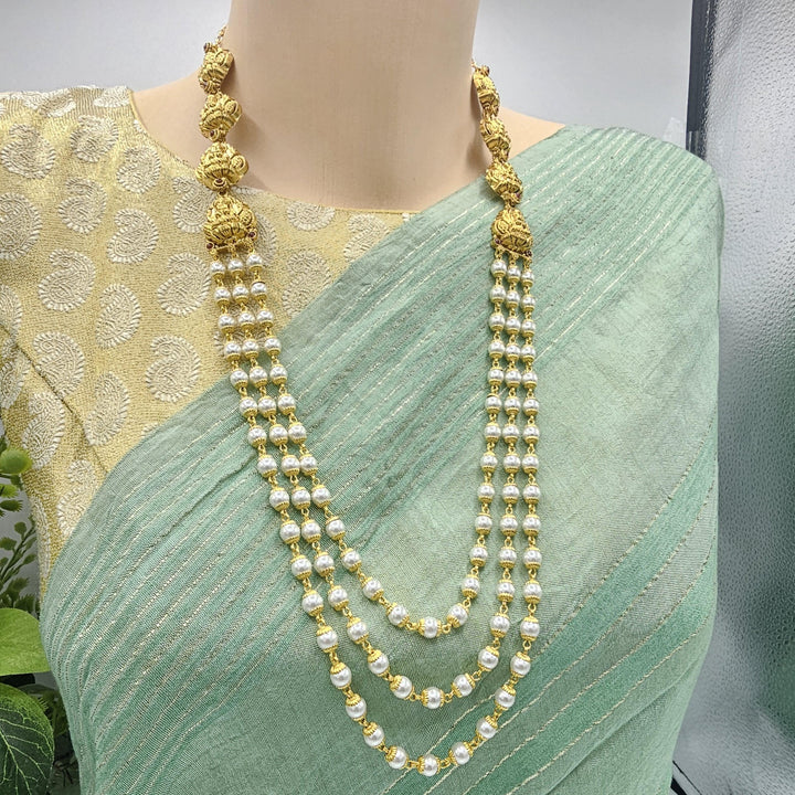 3 layer nakshi necklace