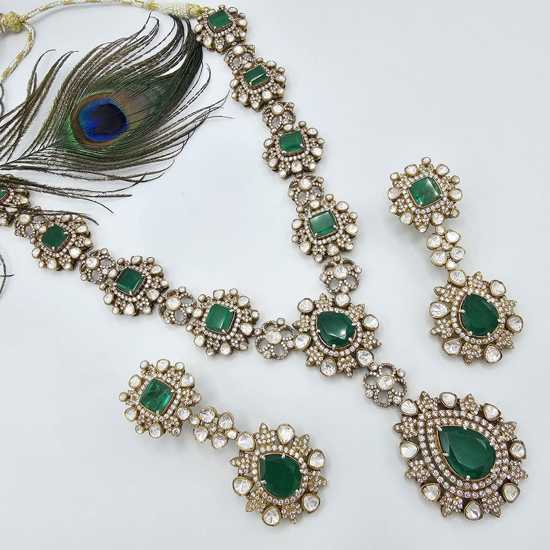 Victorian moissanite necklace