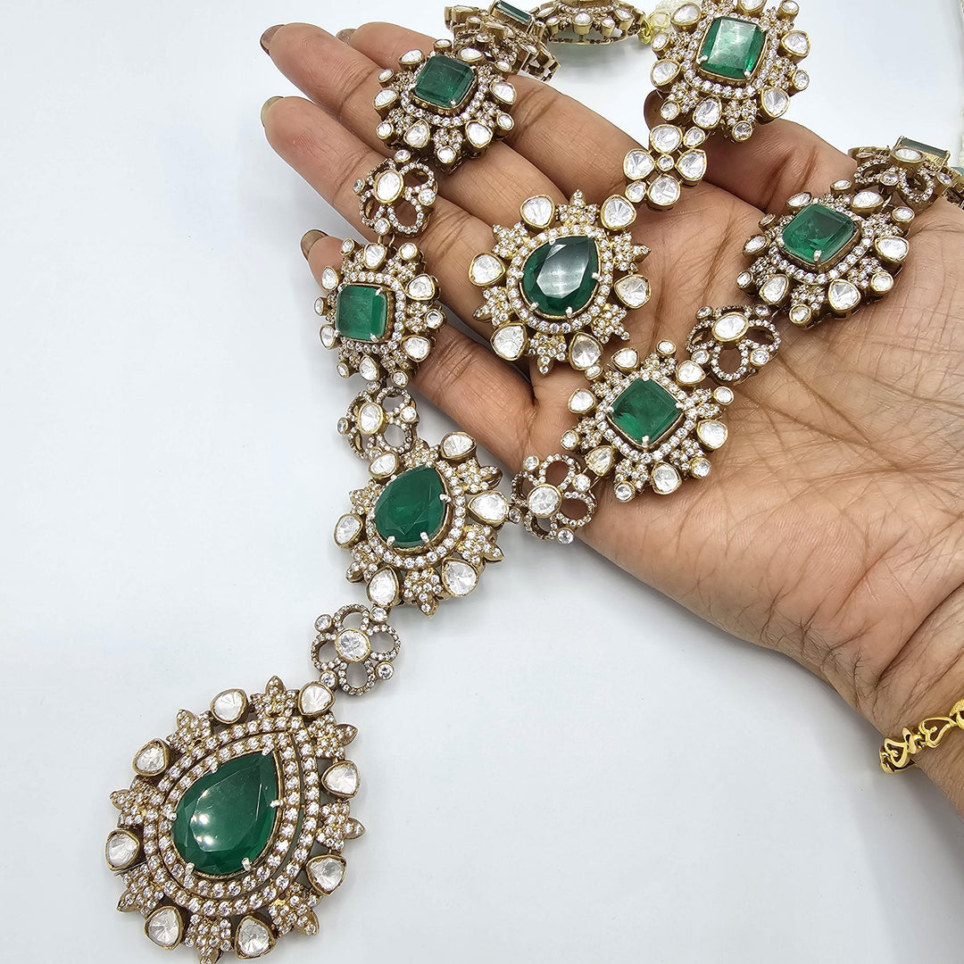 Victorian moissanite necklace