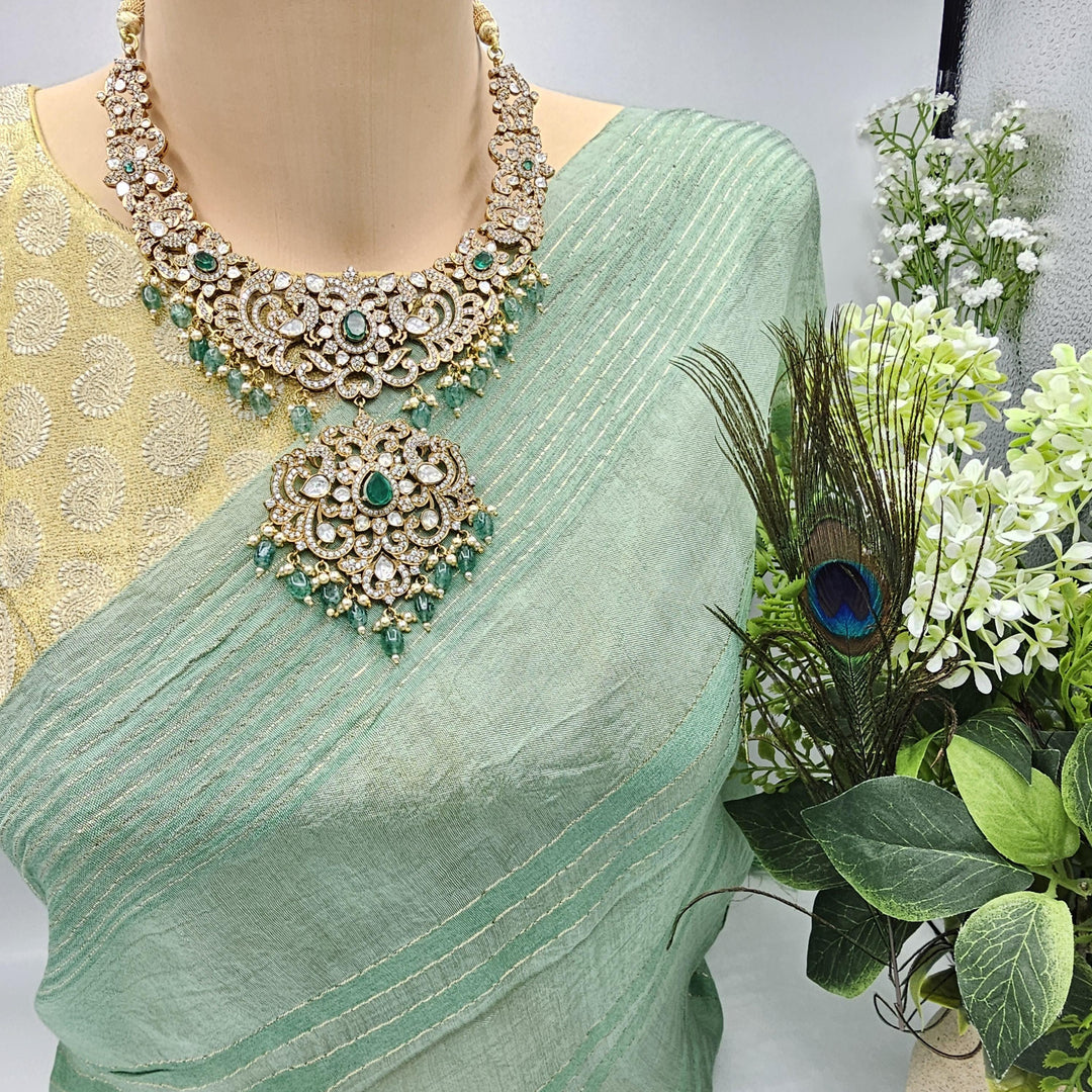 92.5 moissanite necklace set