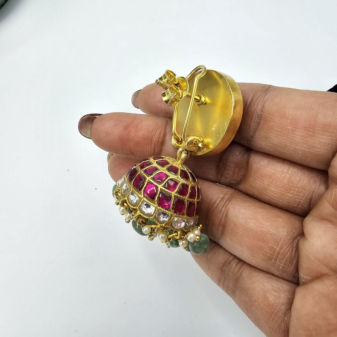 Kundan Jhumka earrings