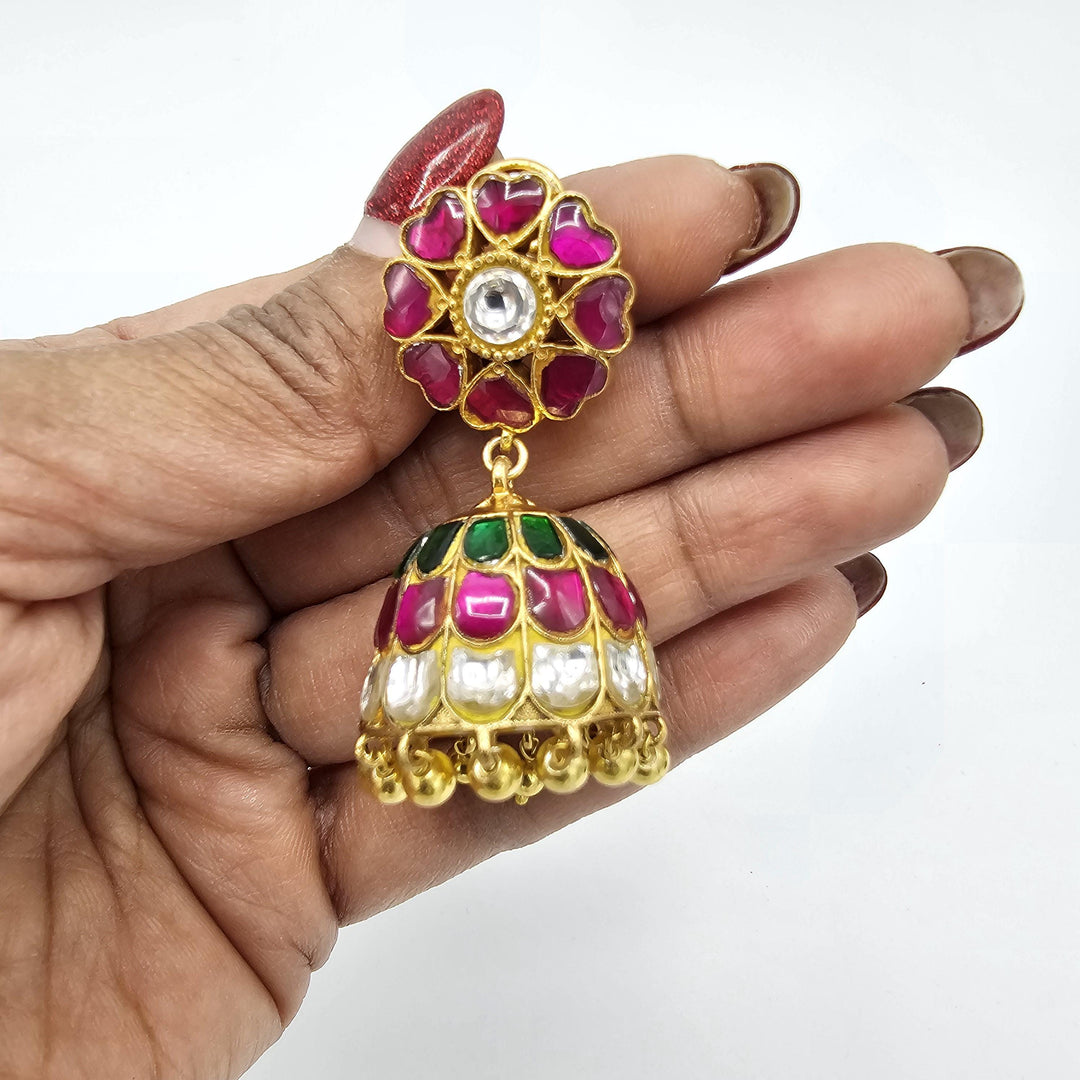 Kundan Jhumka earring