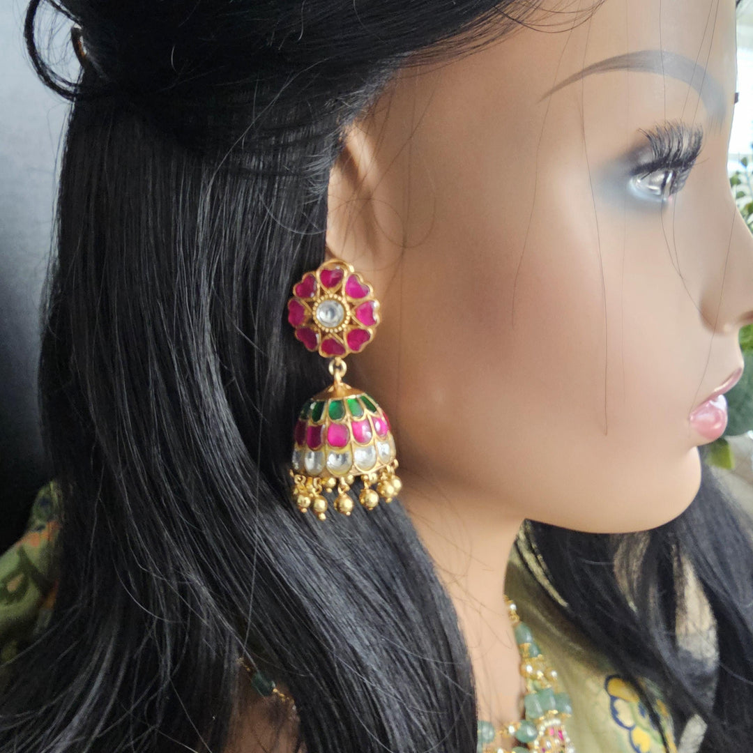 Kundan Jhumka earring