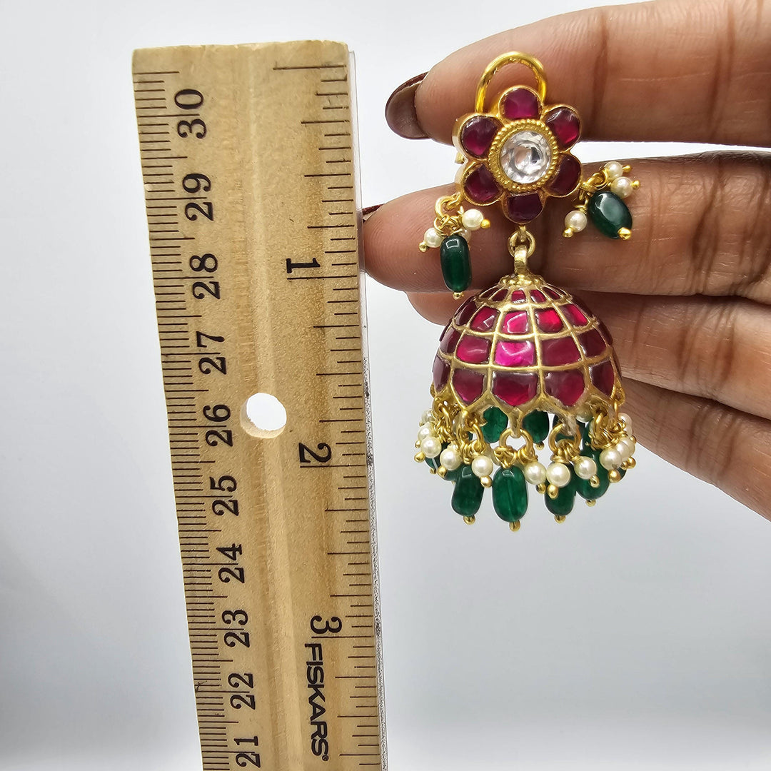 Kundan Jhumka earrings