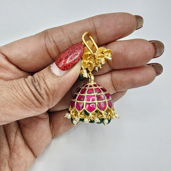 Kundan Jhumka earrings