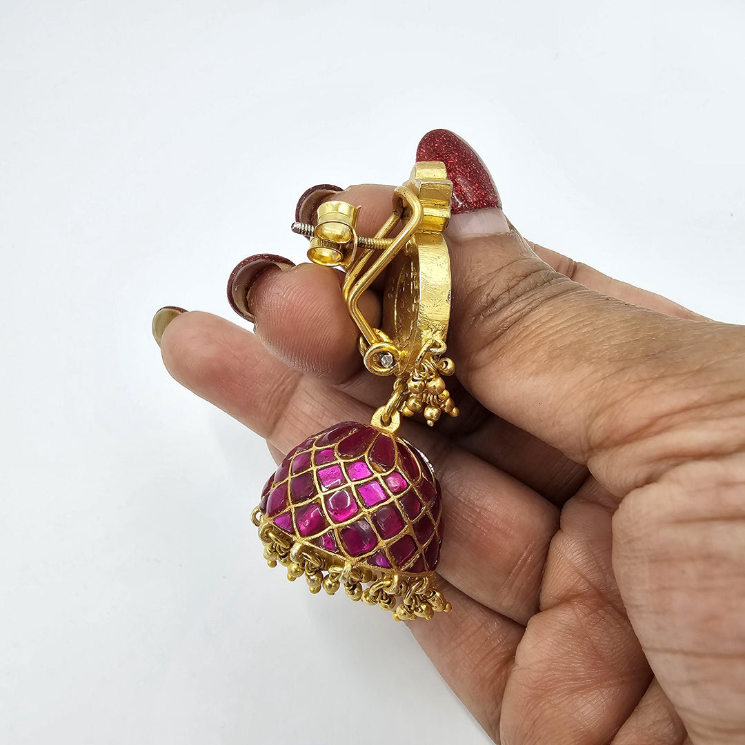Silver Jadau Kundan