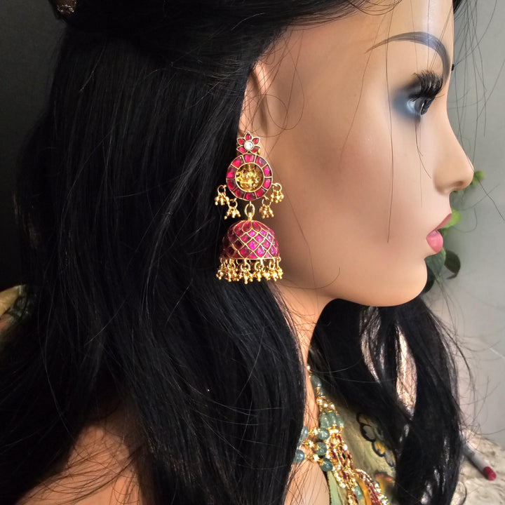 Silver Jadau Kundan
