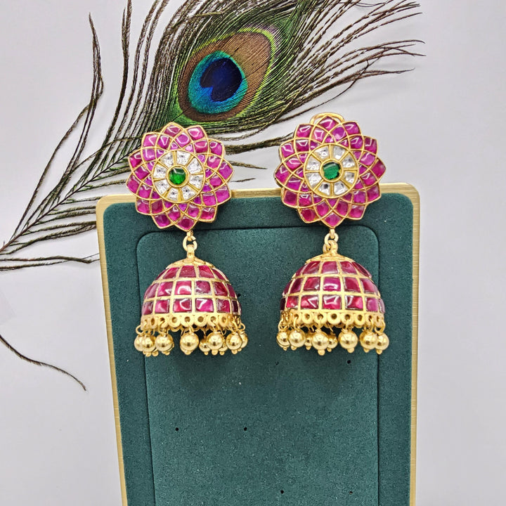 Kundan Jhumka earrings