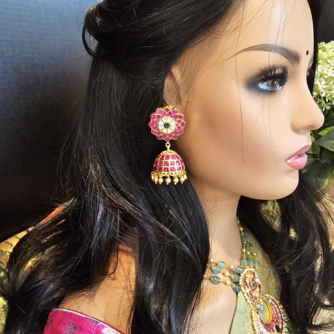Kundan Jhumka earrings