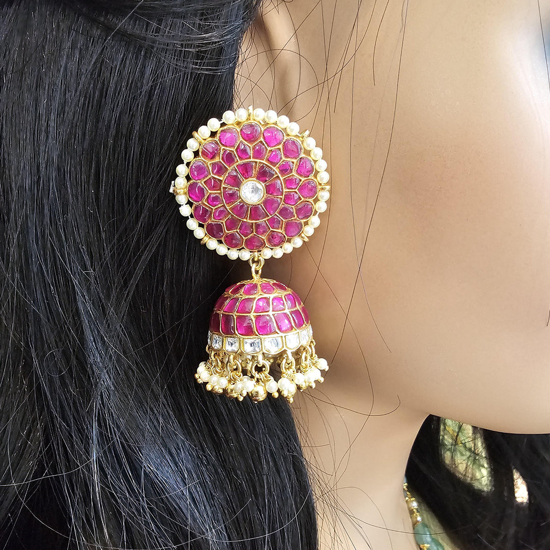 Kundan Jhumka earrings