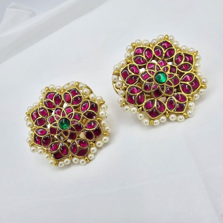 92.5 Silver Kundan Studs