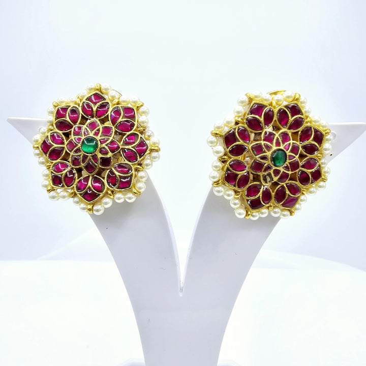 92.5 Silver Kundan Studs