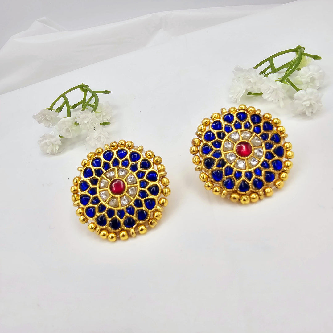 bLUE Kundan studs