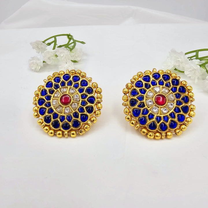 bLUE Kundan studs