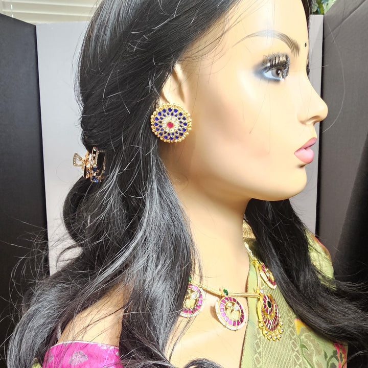 bLUE Kundan studs